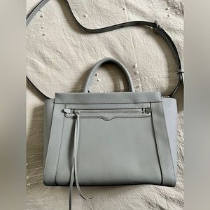 REBECCA MINKOFF Satchel Crossbody Gray Leather Bag
